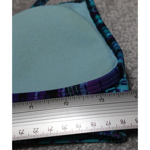 Athleta Bikini Top Women's Small Blue Adjustable Straps Buckle Padded Swimwear - Picture 5 of 8